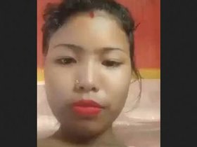 Assamese wife reveals her breasts and intimate area