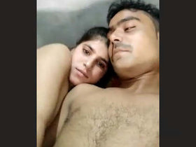 A lovely young woman has sex with her boyfriend