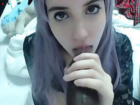 Cute Emo Cookie sucks ray black blary