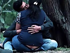 Indian prank kissing video outdoors