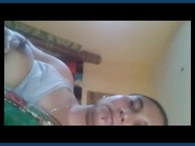 Tanisha's sensual dance and bouncing breasts on film
