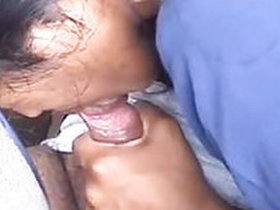 My girlfriend's oral sex in a car