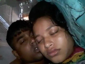 Sexy Desi couple caught in the act at midnight