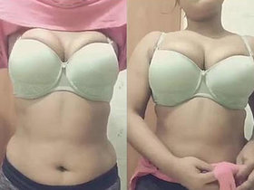 Sexy curvy Indian wife films herself for her husband