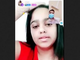 Tanker displays and stimulates herself