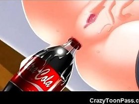 Bottle fuck scene wtih a really tight little butthole