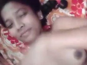A lovely young woman experiences intense penetration in her vagina