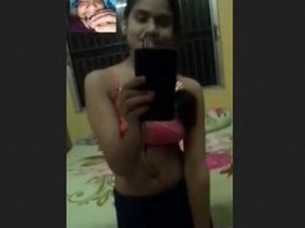 Adorable college girl displays her assets to Margie