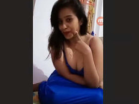 Seductive wife teases in real-time with audio