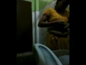 Authentic shower scene of a South Asian wife in a film