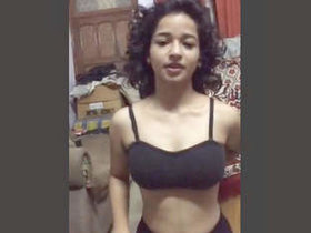 Indian girl strips down to show off her assets