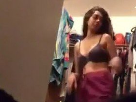 Karishma, the sultry cousin, reveals her seductive side in the bathroom
