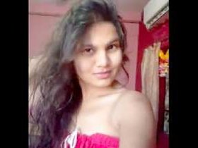 Indian girl Sopna from village displays her attractive breasts and intimate parts