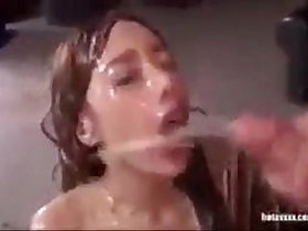 Blowjob ends in a cum tsunami