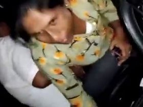 Indian couple engages in outdoor car sex