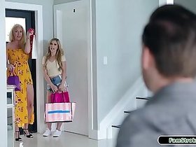 Stepsis masturbates next to her stepbro