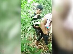 Desi sex MMC! Slutty village sister fucks her young brother in the jungle