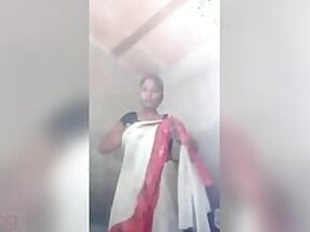 Sexy wife undresses and plays with her tits and cunt XXX