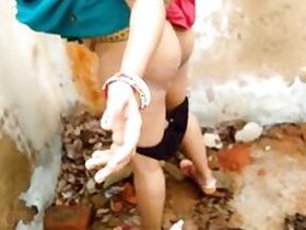 Risky Public Sex Desi. Indian mother Fucking her son In the barn Outdoors.