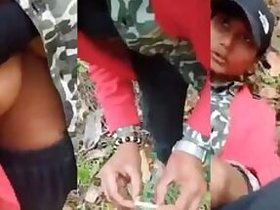 Rustic tribal girl with tits sucks and fucks dude outdoors XXX porn