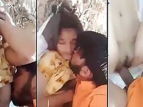 Local guy caught on Desi mms video of village lovers caught shagging outdoors