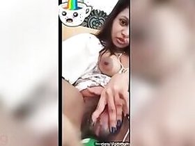 Desi stunning student masturbates for fun in TikTok her boyfriend leaked MMS