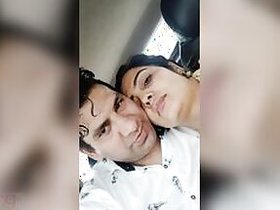 MMS video of a guy groping young Desi in a car and flaunting her XXX assets