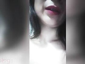 Shy Indian XXX beauty shows her young pussy with big tits on camera