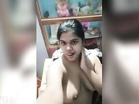 Telugu girl shows off perky XXX boobs in video recorded for Desi's boyfriend