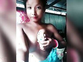 Assamese wife Desi shows her tits on camera