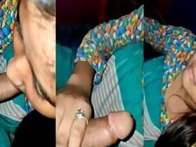 Desi Milf gives XXX blowjob to man who shoots MMS video in the dark