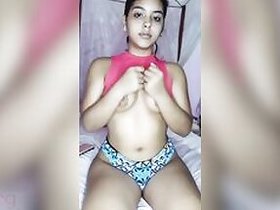 XXX Lankan wife vigorously exposes small tits for Desi webcam fans