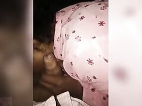 Auntie Desi with big breasts sucks young MMC's cock.