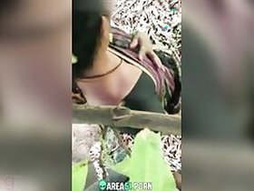 Desi Bhabhi with a promiscuous soul fucks outdoors with her own nephew doggy-style