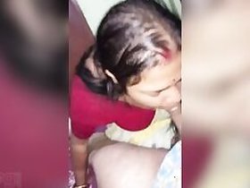 Chubby wife sucking her spouse's penis first-person clip