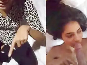 Shy Hot Girl Desi gives a blowjob