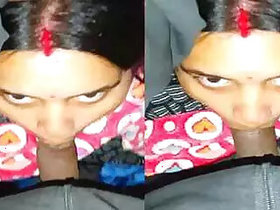 Indian bhabhi sensual first-person blowjob viral MMS