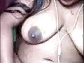 Desi with Big Breasts Excited Girl Thumbsucking