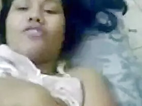 Desi's Wife Watching TV, Lover Fondles Her Tits and Ass