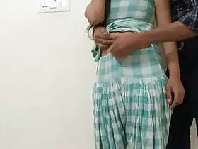 Hot Indian maid jerks pussy and fucks room owner clean audio in Hindi