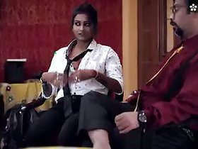 Sexy home seller Sudipa tries to impress her real estate buyer by giving her body and getting ejaculated on her boobs