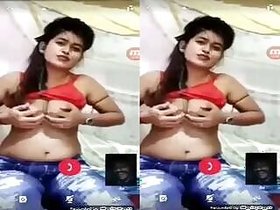 Pretty Indian Girl Shows Tits on Video Call Part 2