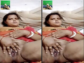 Horny Bhabhi shows her tits and jerks off with her fingers Part 1