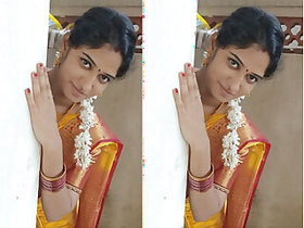 Sexy Telugu Bhabhi shows her tits and pussy