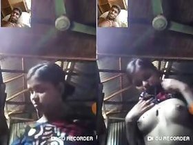 Cute Desi Indian Shows Her Boobs Masturbating Part 2