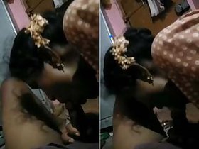 The Telugu wife gives a blowjob