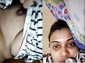 Desi girl shows her boobs on a video call