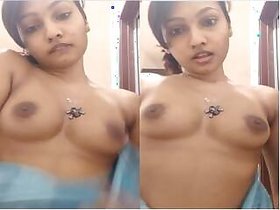 Cute Desi Indian girl for money Undressing and showing her tits Part 2