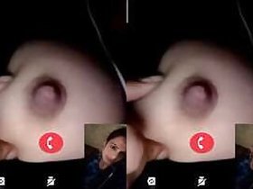 Sexy Girl Shows Her Tits On Video Call Part 1