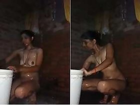 Pretty Desi Girl Shows Her Breasts and Bathes Part 6